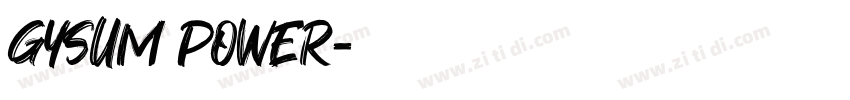 GYSUM POWER字体转换